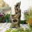 Hafwen Hand Crafted Weather Resistant Floor Fountain with Light