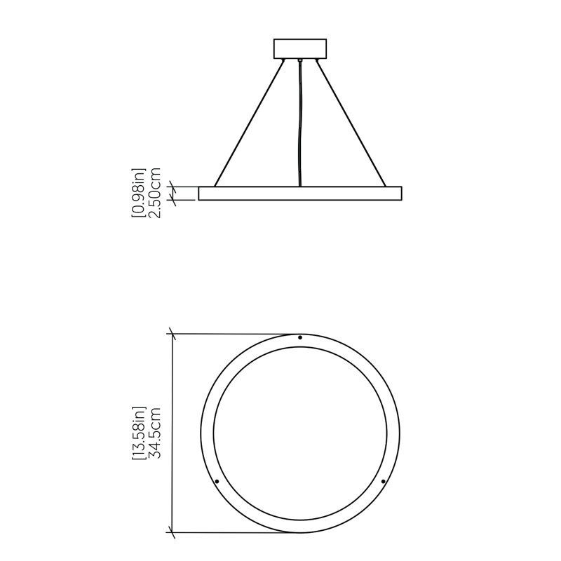 Naiá 1 - Light LED Pendant, Imbuia