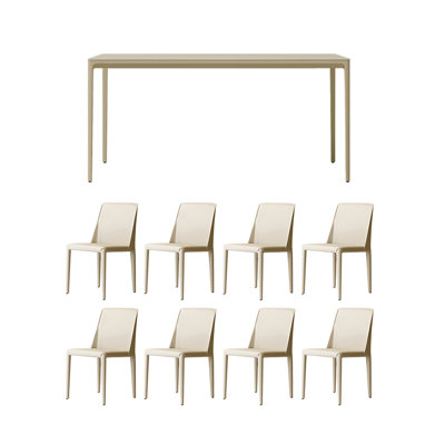 Ensemble de table rectangulaire en alliage d'aluminium