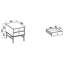 51.8cm W Manufactured Wood Bedside Table