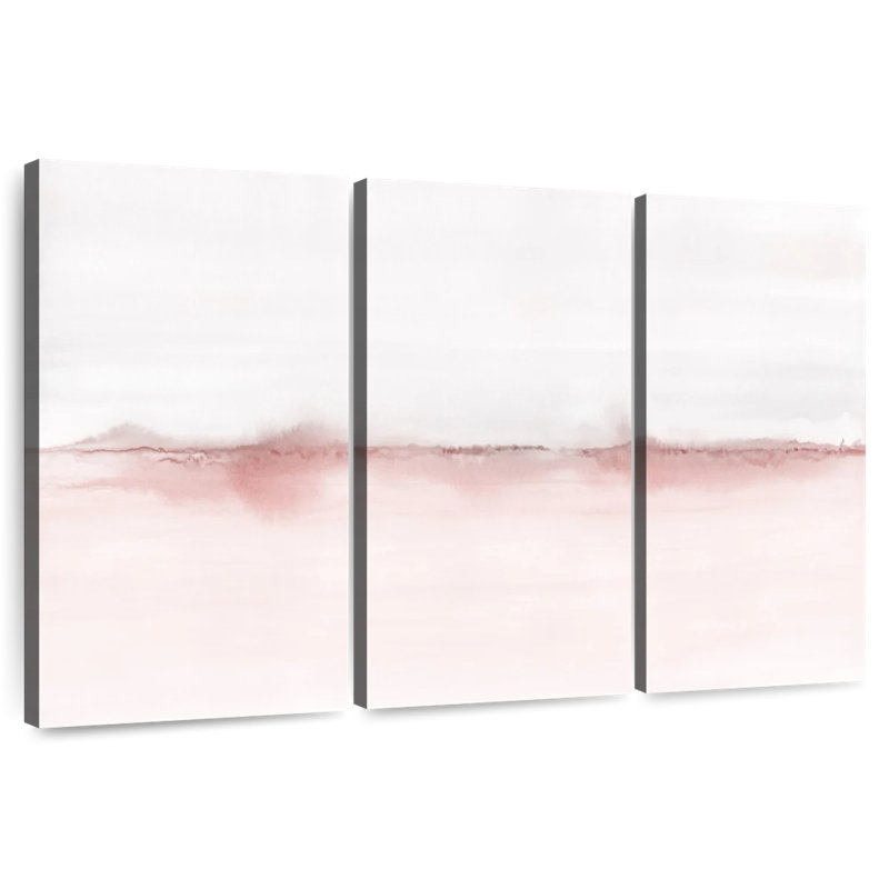 Avery aquarelle paysage VI rosé gris III, H 24 po x l 38 po