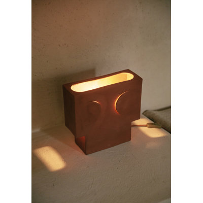 Alexes Eclipse Stoneware Table Lamp - Terracotta