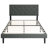 Dark Gray Twin Upholstered Platform Bed, Modern Linen Headboard With Button Tufting, No Box Spring, Wood Slat Support, Easy To Assemble, 300 Lbs Weight Capacity Size Bed Frame - Fabric, Spring-2138156654-2138156653