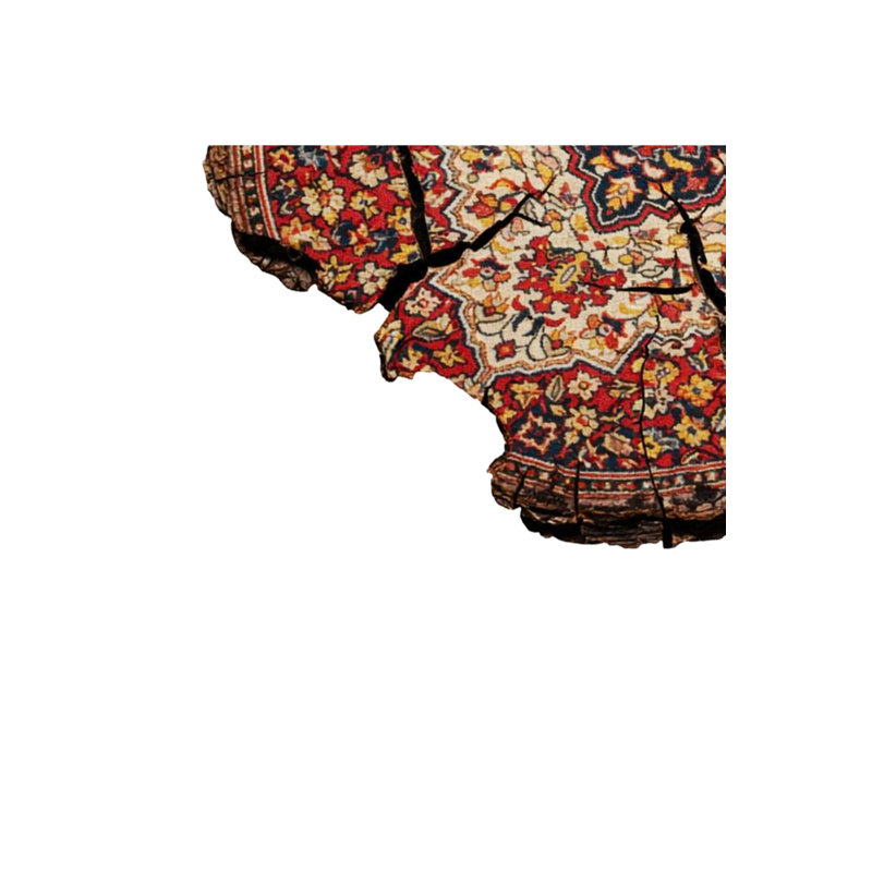 Tapis vert tissé à motif floral lavable Mosso, 2 pi 6 po x 9 pi 10 po