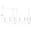 Del Mar 8-Light LED Linear Chandelier in Warm Brass by Breegan Jane