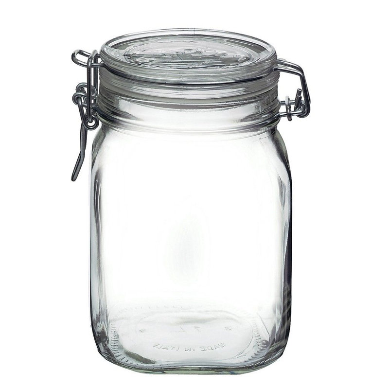 Glass Jar, 14cm H x 10cm W x 10cm D, Clear