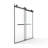 56-60 "W x 74" H Frameless Double Sliding Shower Door，5/16"(8mm) Tempered Glass  with Stainless Steel Handle,Matte Black-135594370-135594374