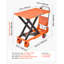 Hydraulic Lift Table Cart, 1100 lbs Capacity 35.4 in Lifting Height, for Material Handling, Moving, Transportation, Manual Single Scissor Lift Table, 4 Wheels and Foldable Handle, Premium Steel