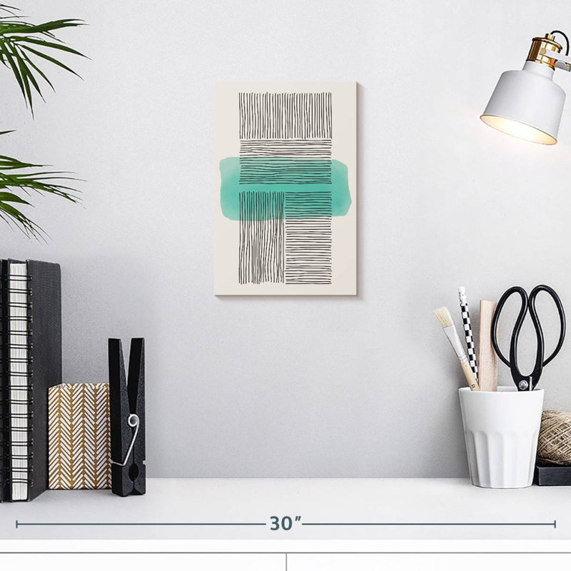 Avery Lines On Green, 12" H x 8" W