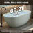 61" Freestanding Solid Surface Bathtub With Pop-Up Drainage And Overflow-120327888