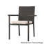 Chaise empilable multi brune, avec coussin, météo, P 26,4 po, chaise prête à l'emploi, H 34,37 po, en boîte