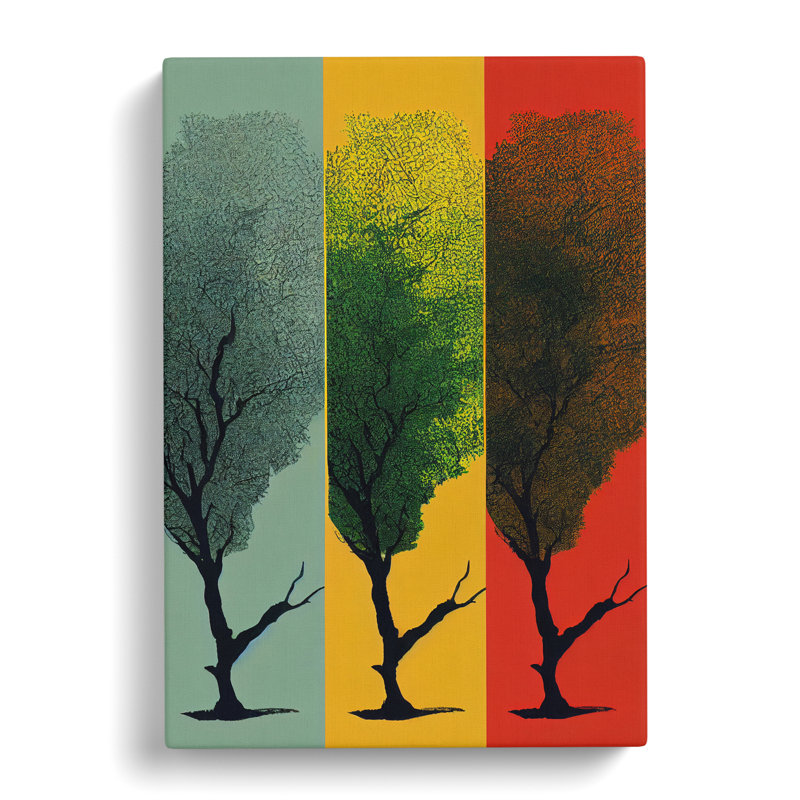 Trio of Trees - Wrapped Canvas, 76cm H x 50cm W x 3cm D