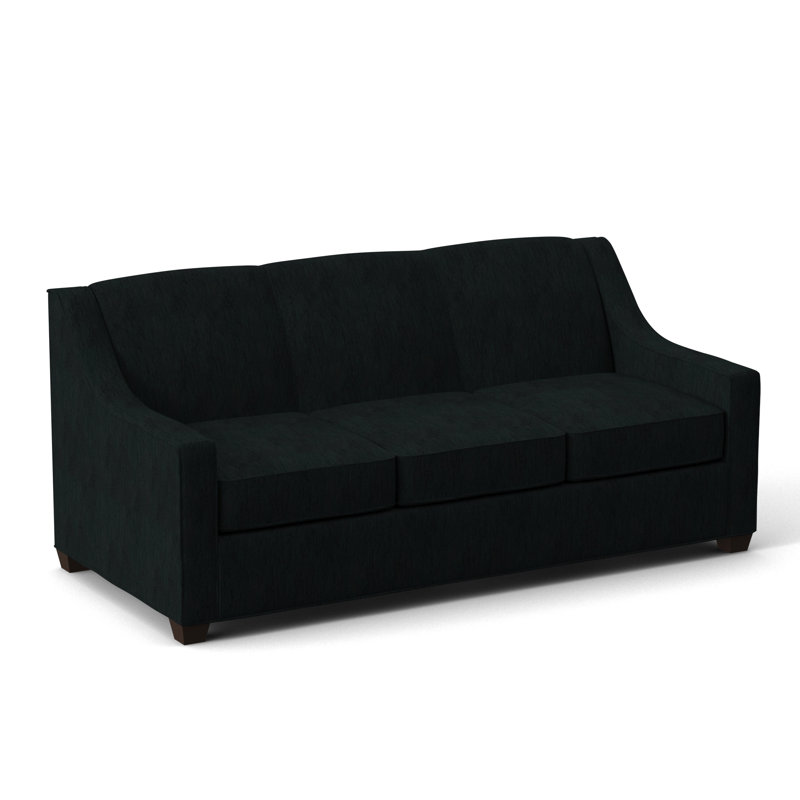 Phillips Square Arm Sofa with Reversible Cushions, Cardigan Coal, 34.5" H x 76" W x 36" D, Cafelle