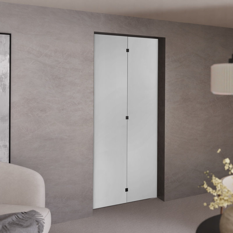 Folding Interior Door, 100 cm, White, M-1 Plain