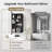 16" X 24" Medicine Cabinet With Mirror, Aluminum Bathroom Wall Cabinet, Pre-Assembled, Center Partition, 6 Adjustable Shelves, Soft-Close Hinges, Recessed Or Surface Mount, Matte Black