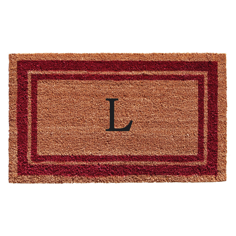 Tapis d'entrée antidérapant Stortz, Rectangle 2 pi x 3 pi, L, Bourgogne / Brun