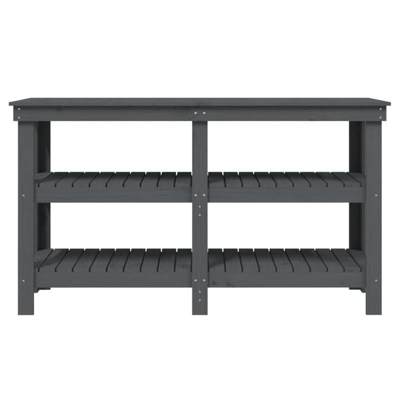 Bartucca Workbench Wooden Surface, Grey, 80cm H x 142.5cm W x 50cm D.