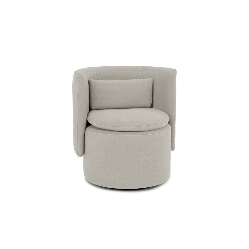 Finn Swivel Barrel Chair, Barley Polyester Blend