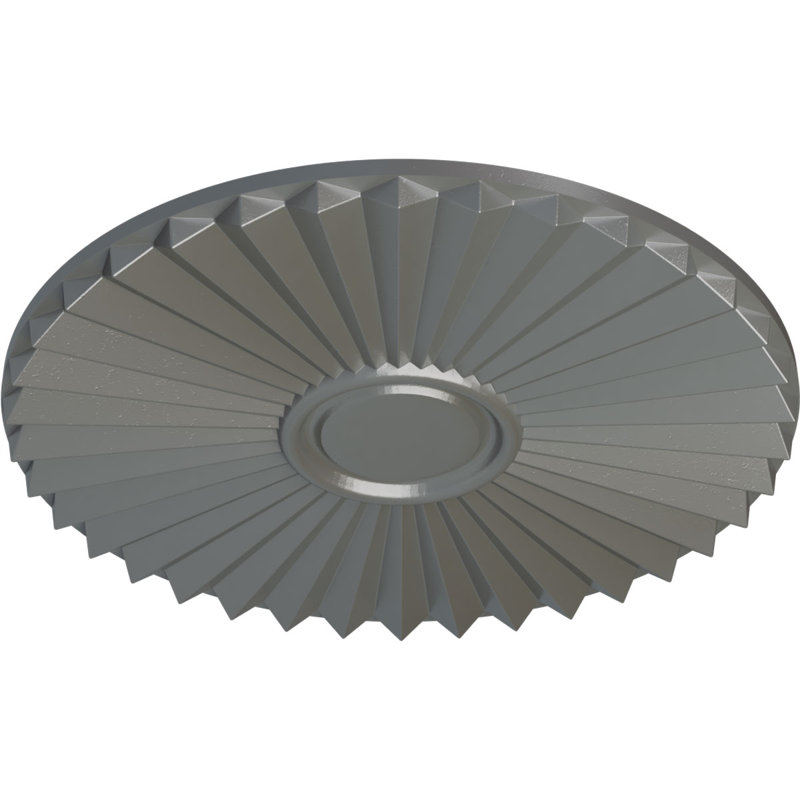 Médaillon de plafond Shakuras de 19 3/4 po x P 1 3/8 po (pour auvents jusqu'à 5 po), Argent