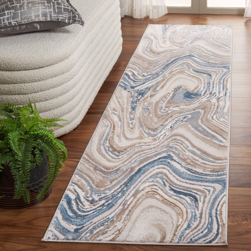 Jerolene Performance Abstract Rug, Runner 2'3" x 8'
