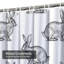 Rideau de douche avec 12 crochets-2143941643