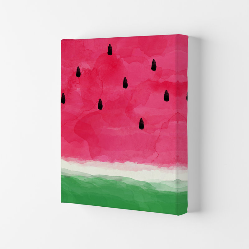 Watermelon Abstract - Print, 42cm H x 29.7cm W x 4cm D, Wrapped Canvas