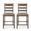 Ensemble de 2 tabourets de comptoir en bois rembourrés Farmhouse