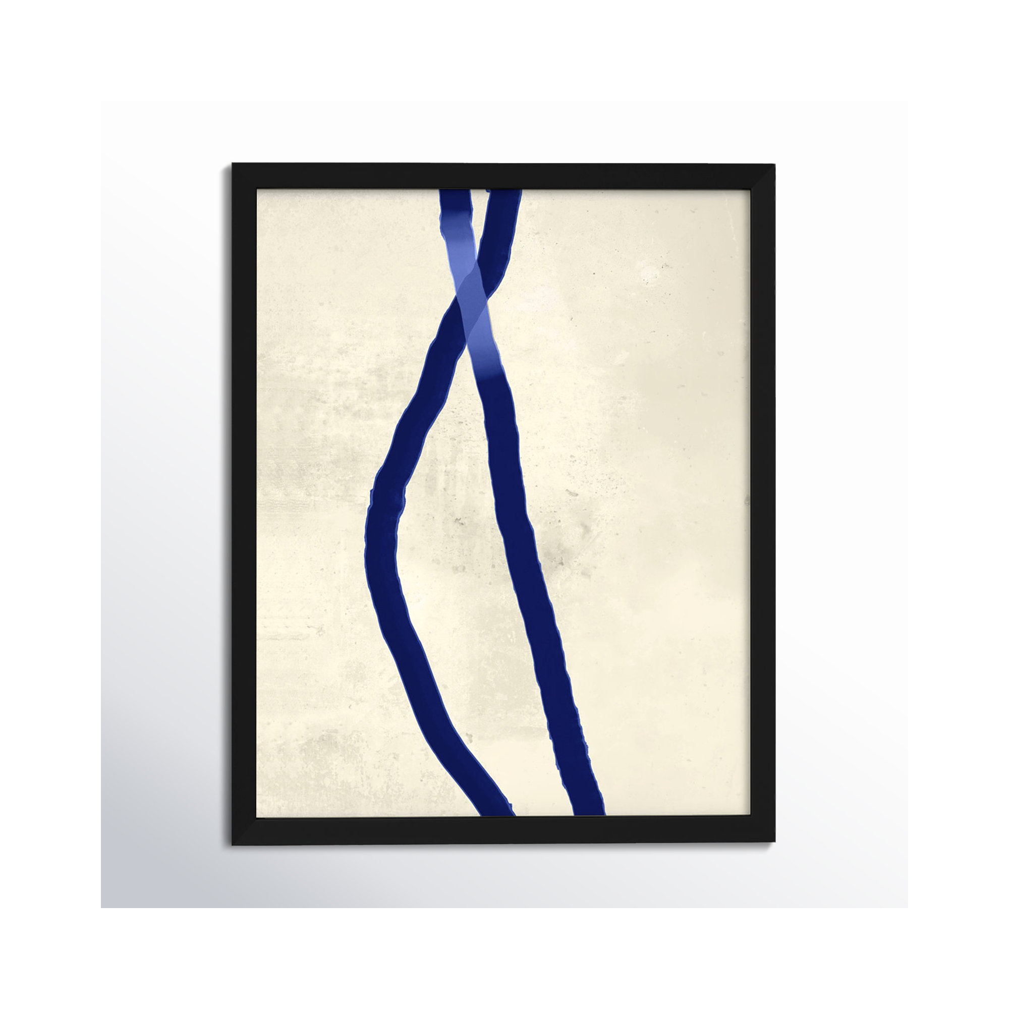 Blue Rope 2 by Jacques Pilon, 20" H x 16" W x 1.25" D, Black Framed