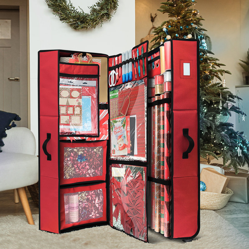 Rangement de papier cadeau Leiliany, Rouge