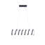 Luminaire suspendu moderne en aluminium à boucle spiralée de 14 po de L 23 po x H 6 po avec fil de suspension réglable de 47 po à 12 po