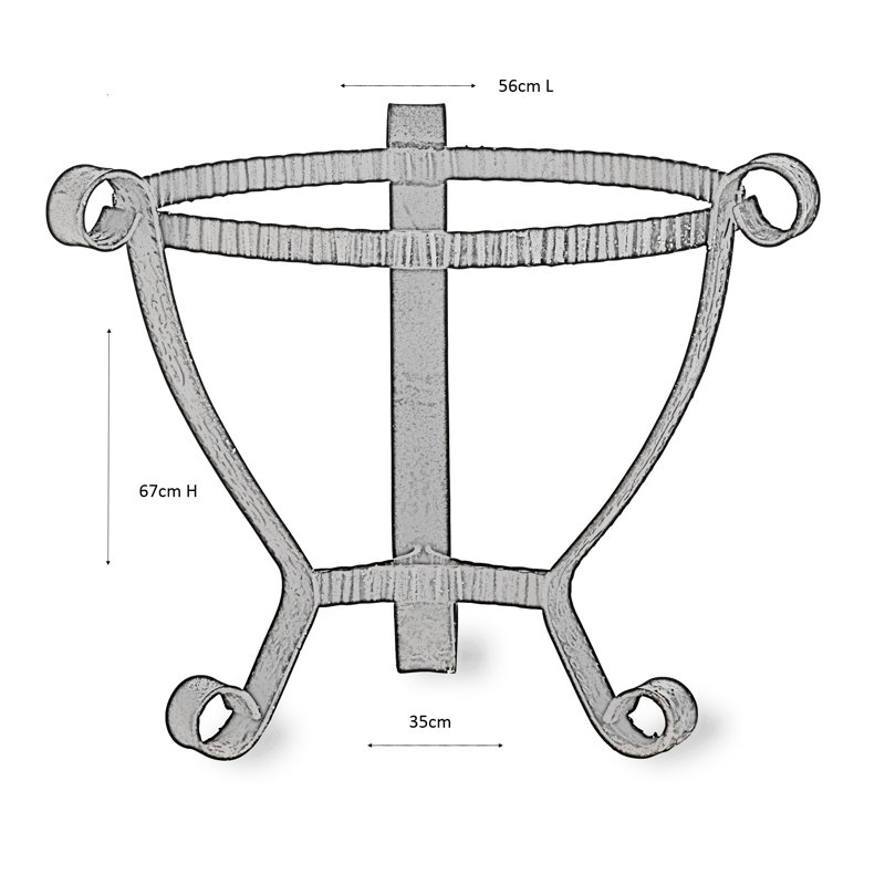 The Mediterranean Collection Metal Weather Resistant Plant Stand