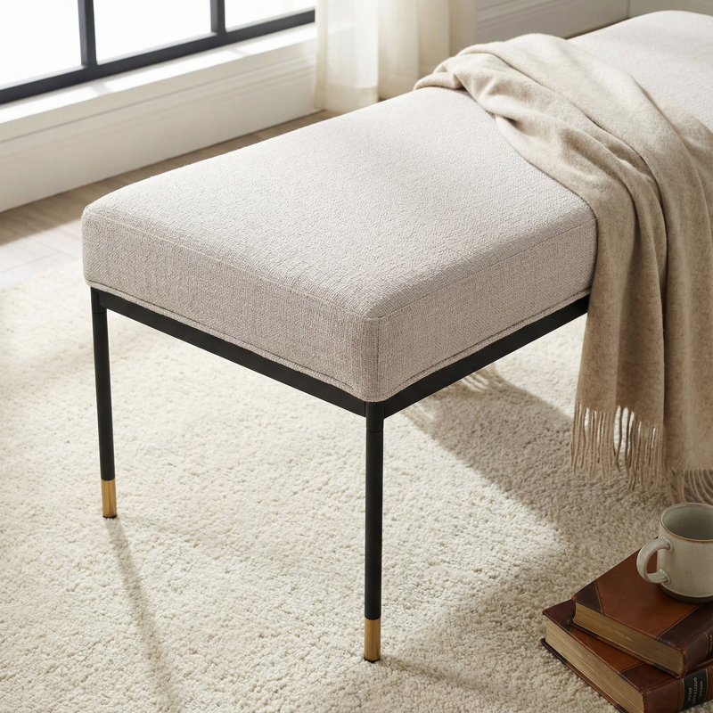 Ethyn Cotton Upholstered Bench