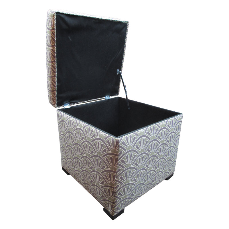 McDougal Upholstered Ottoman, Bonjour Amethyst