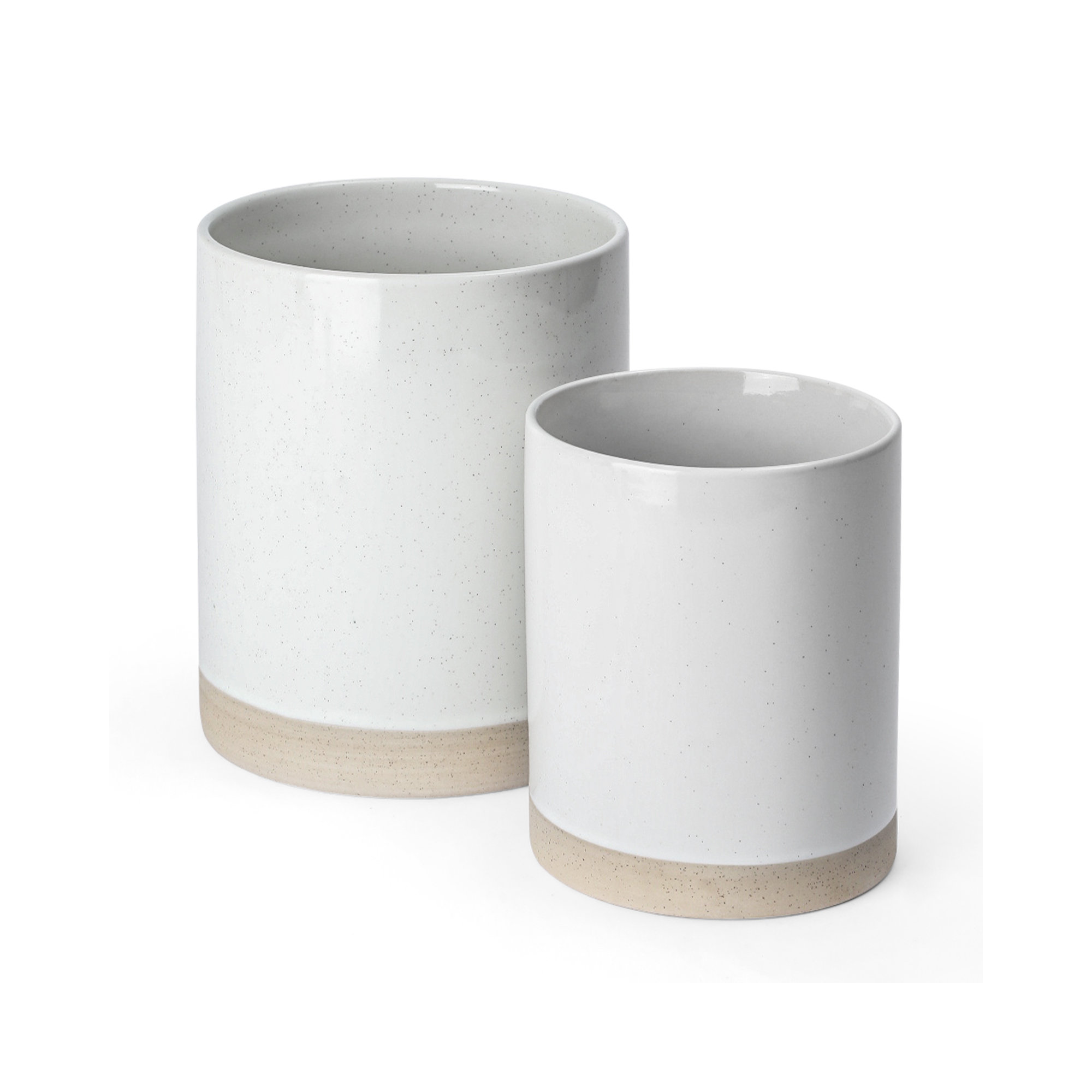  Milkyway 2-Piece Kitchen Utensil Holder For Countertop, White