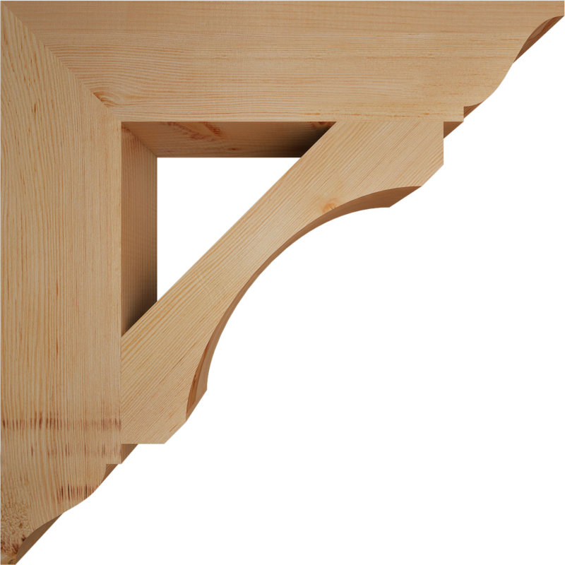 Support en bois rustique traditionnel BKTLEC01, Douglas (lisse), H 28 po x l 5,5 po x P 28 po