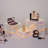 3Pcs Lighted Stackable Acrylic Iridescent Display Case