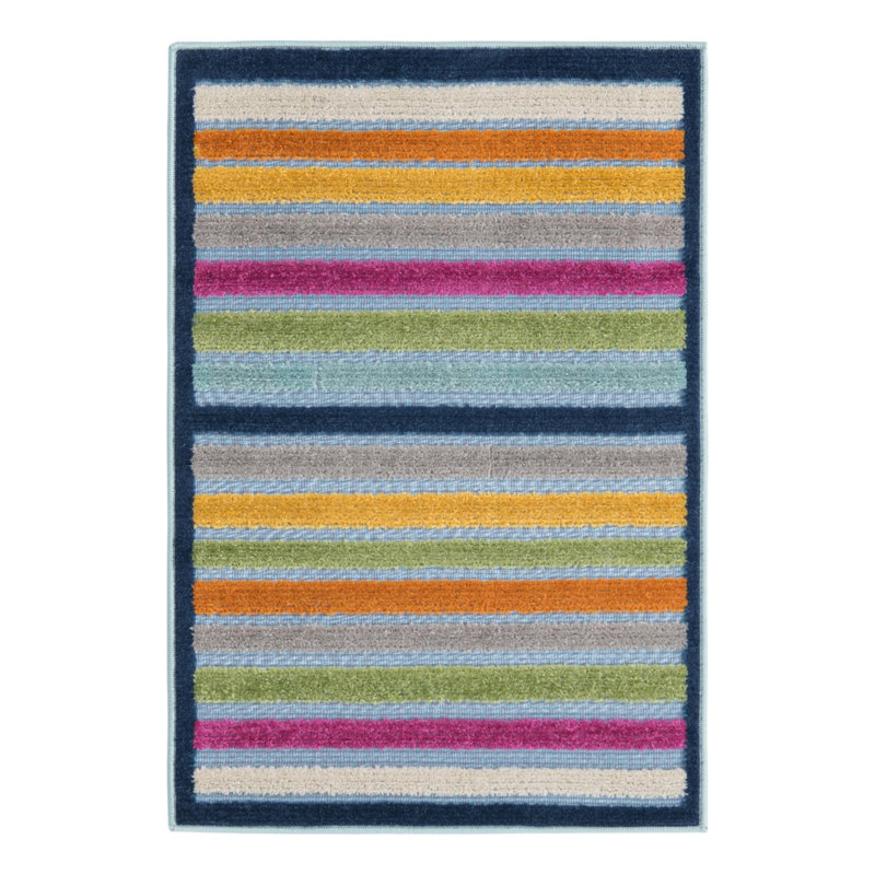 Striped Indoor / Outdoor Rug, Rectangle 2' x 3'
