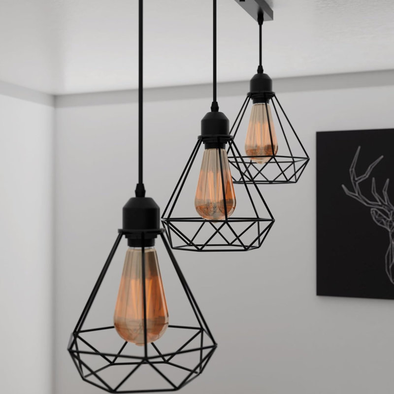 Becton 3 - Light Black Pendant