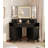 48 Inch Fluted Makeup Vanity Desk with Mirror and Lights, Modern Corner Makeup Vanity with Glass Top, Charging Outlet & 3-Panel Lighted Mirror, Dressing Table for Bedroom-1208151068
