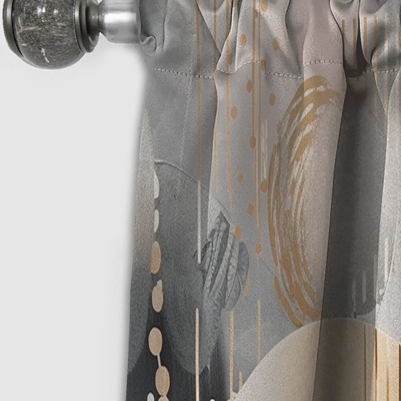Doux couleurs formes et lignes Marble I - Rideau occultant en marbre marbré abstrait - 1 panneaux, 52" W x 95" L