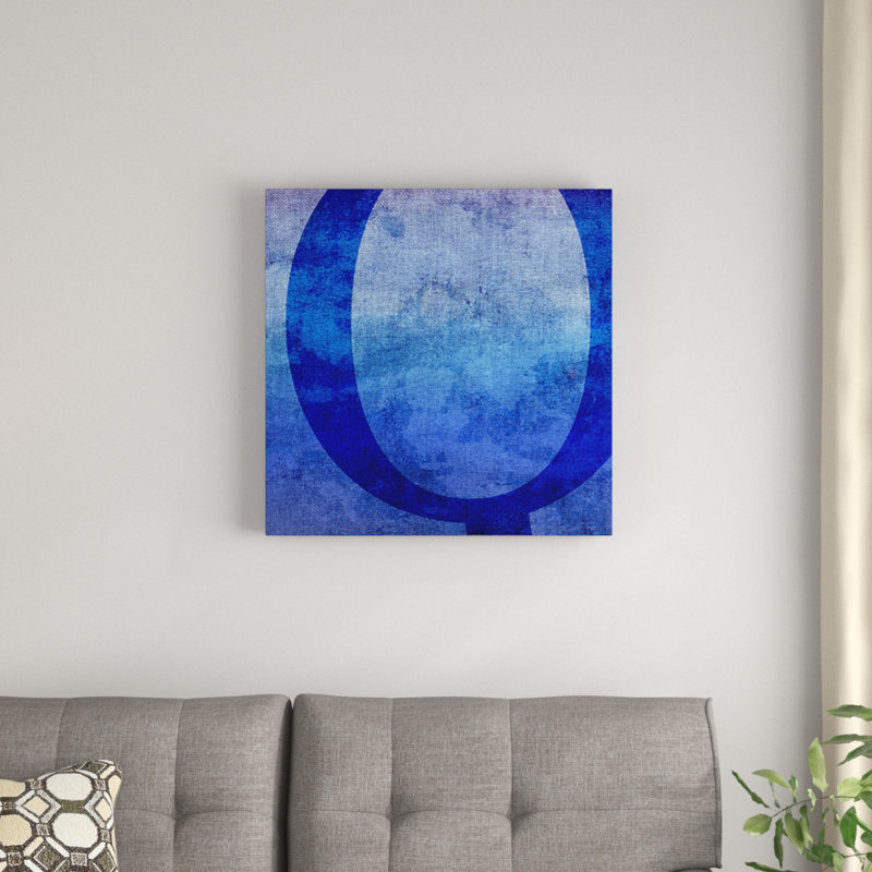 «The Type Stain», reproduction d'art textuel sur toile tendue, Q, H 26 po x l 26 po x P 1,5 po