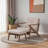 Kiger Mid-Century Modern Wood Tufted Lounge Chair And Ottoman Set