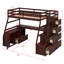 Lit mezzanine avec tiroirs, tablettes et bureau-1193084901