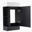 Meuble-lavabo 18,6 po avec lavabo, meuble-lavabo avec tablette à deux niveaux, orientation gauche ou droite, noir (WF308491 nouvelle couleur)