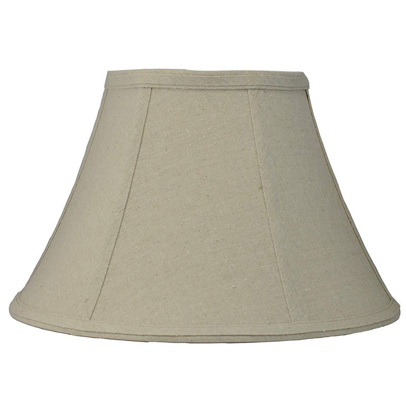 Abat-jour cloche en lin gris, H 8,25 po x l 14 po x P 14 po