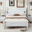 Full Size Retro Platform Bed with Wooden Slat Support-410671591-410671590