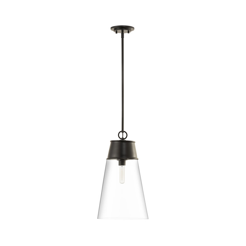 Bertina 1 - Light Single Pendant, Matte Black, 102.5" H x 11.5" W x 11.5" D