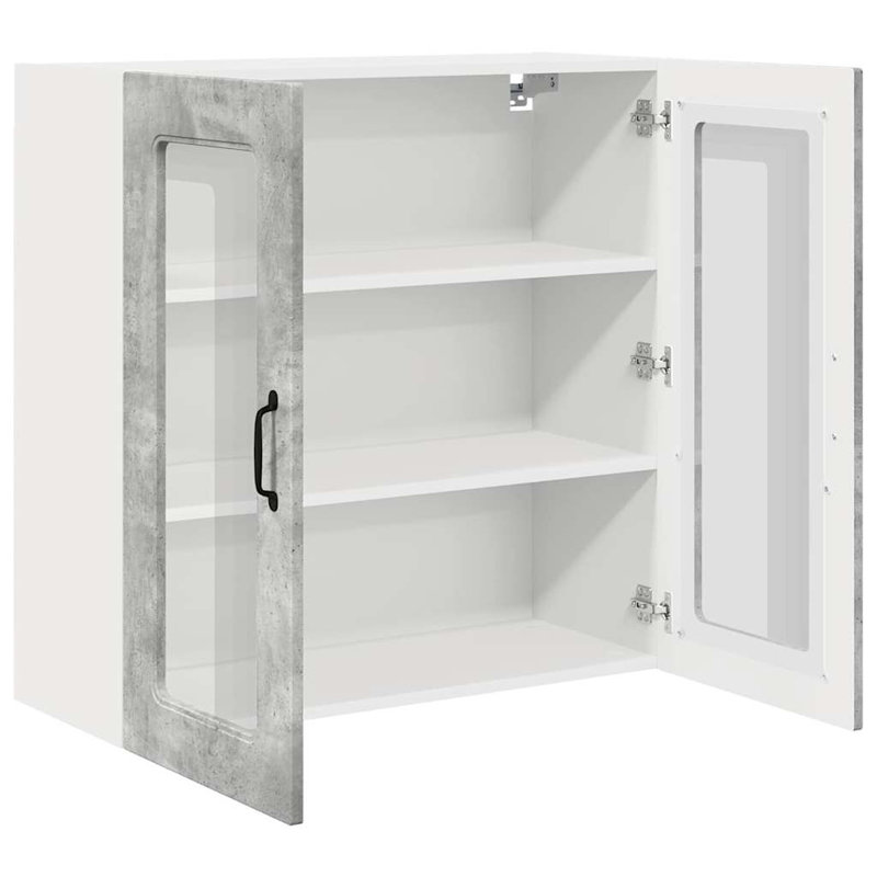 Vidaxl Kitchen Wall Cabinet Sonoma Oak 60 X 31 X 80 Cm Engineered Wood, Concrete Grey, 80cm H x 80cm W x 31cm D