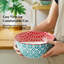 Mixing Bowls, Ceramic Mixing Bowls For Kitchen, Colourful Vibrant Nesting Bowls For Cooking, Baking, Prepping, Serving, Salad, Housewarming Gift, Microwave Dishwasher Safe, 3.7/2/1 Qt, Set Of 3