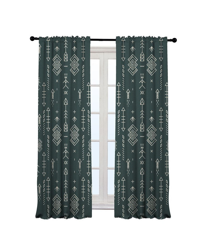 Anjelita Blackout Curtain Single Panel, 140cm Width x 325cm Drop, Pine